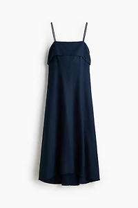 Linen-Blend Strappy Dress