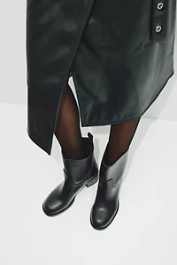 Block-Heeled Ankle Boots