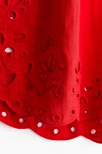 Beach Shirt with Eyelet Embroidery