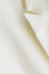 Short Linen-Blend Blazer