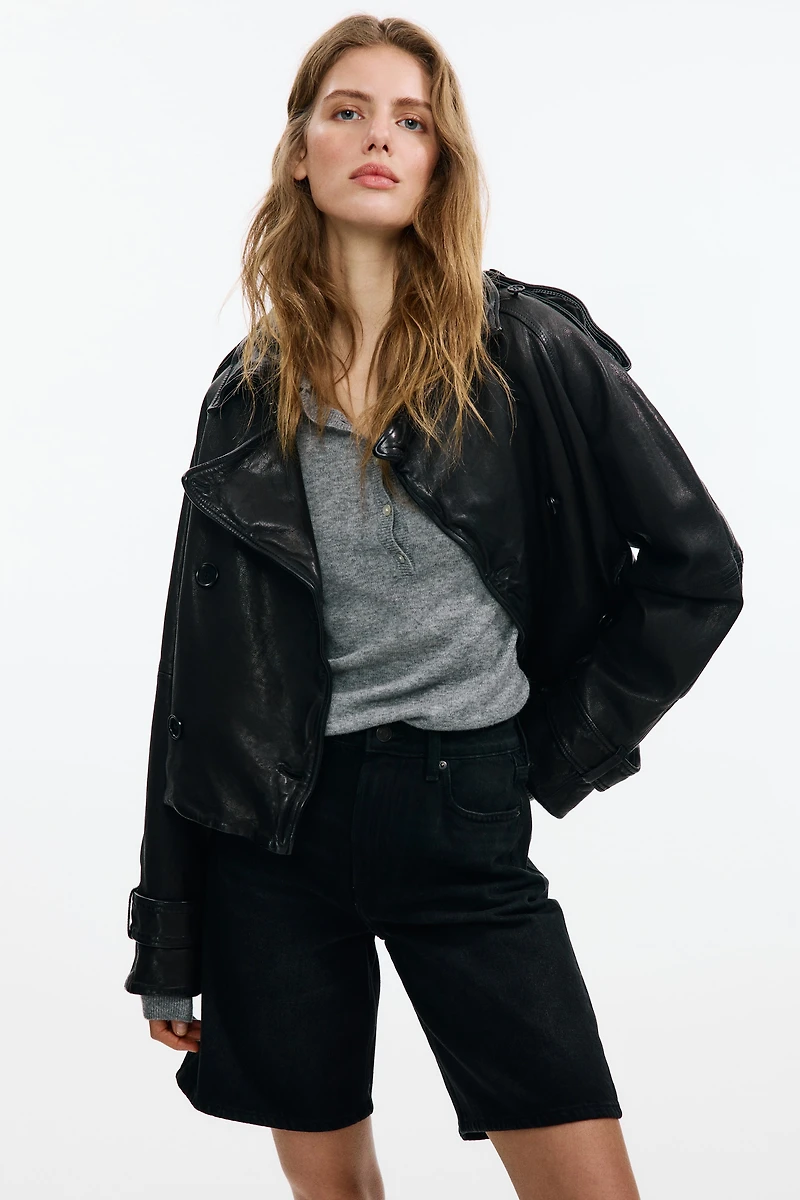 Denim Bermuda Shorts