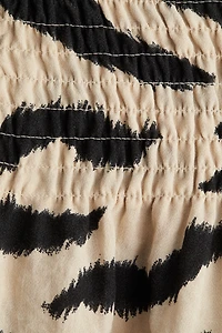 Short à taille élastique en nid d'abeille