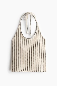 Haut à dos nu en tricot pointelle