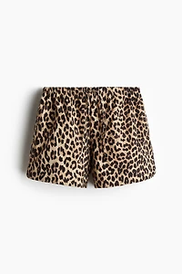 Short en coton avec cordon de serrage