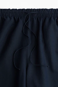 Wide-Leg Linen-Blend Pants