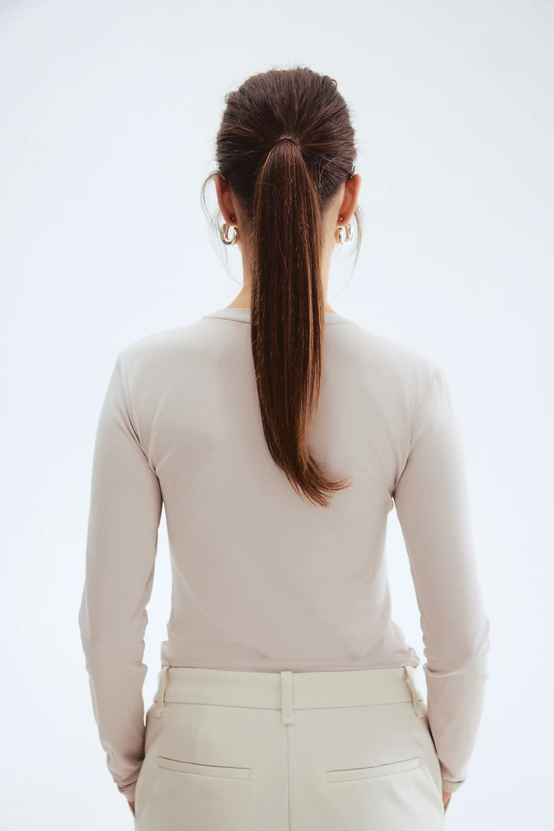 Long-sleeved Microfiber Top