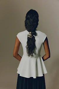 Haut péplum en jersey point de Rome