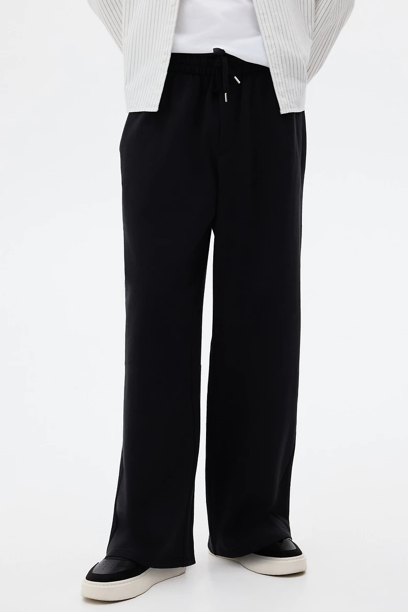Wide-Leg Cotton Joggers