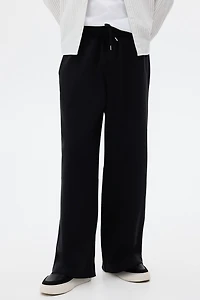 Wide-Leg Cotton Joggers