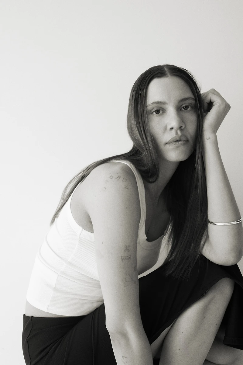 Camisole côtelé rafraîchissante près du corps