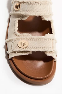 Sandales en sergé de coton