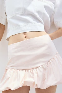 Bubble-Hem Mini Skirt