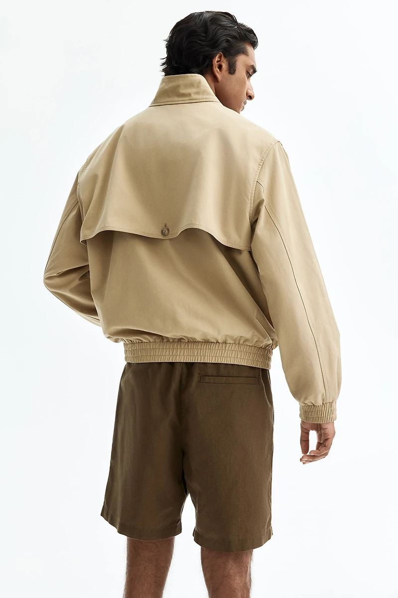 Regular-Fit Linen-Blend Shorts