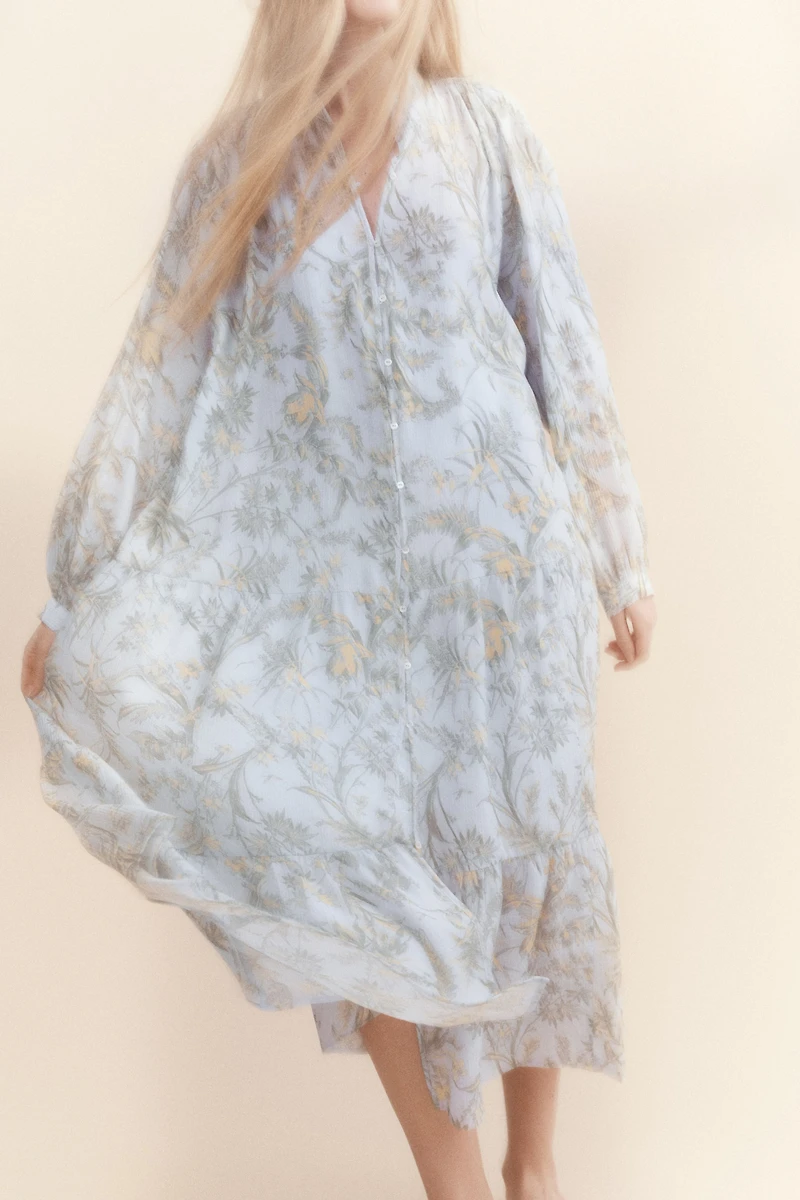 Oversized Crinkled Dress