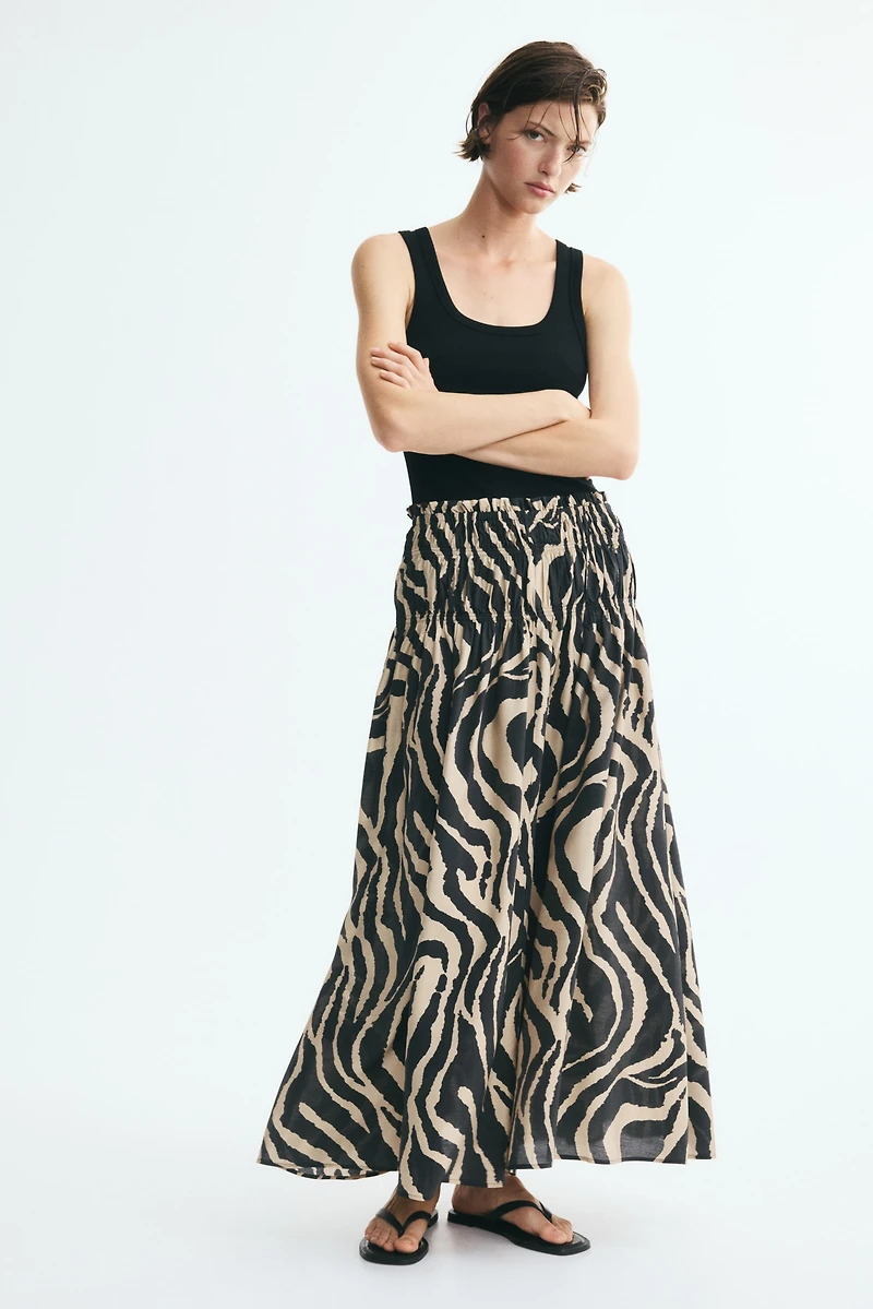 Smocked-Waist Skirt