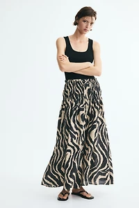 Smocked-Waist Skirt