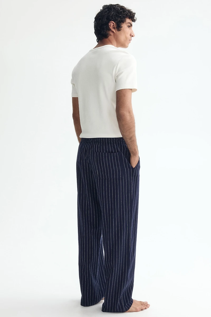 Relaxed-Fit Linen-Blend Pants