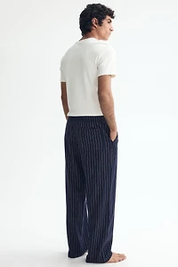 Relaxed-Fit Linen-Blend Pants