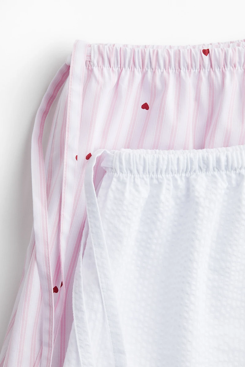 2-pack Cotton Poplin Pajama Shorts