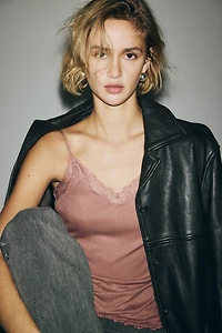 Lace-Trimmed Camisole Top