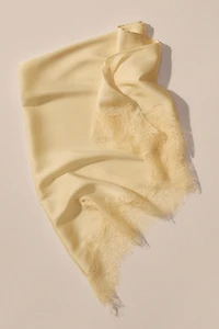 Lace-Trimmed Triangle Scarf