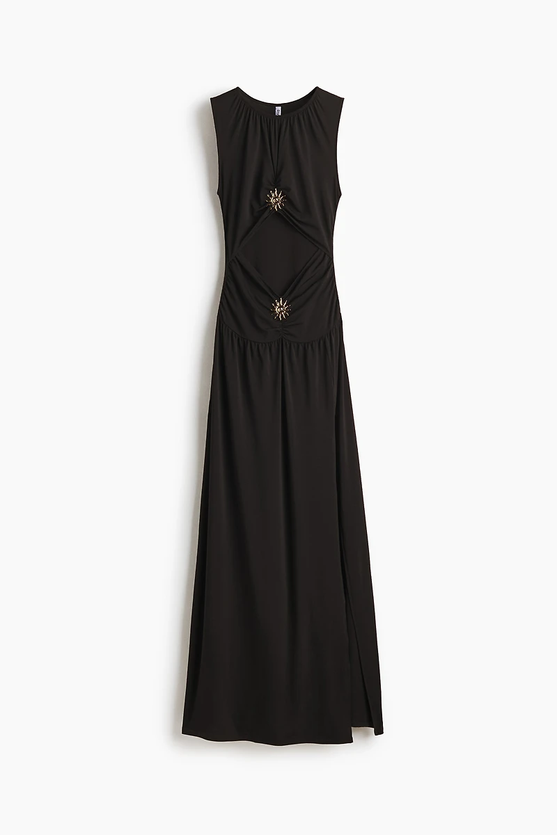 Robe maxi découpée