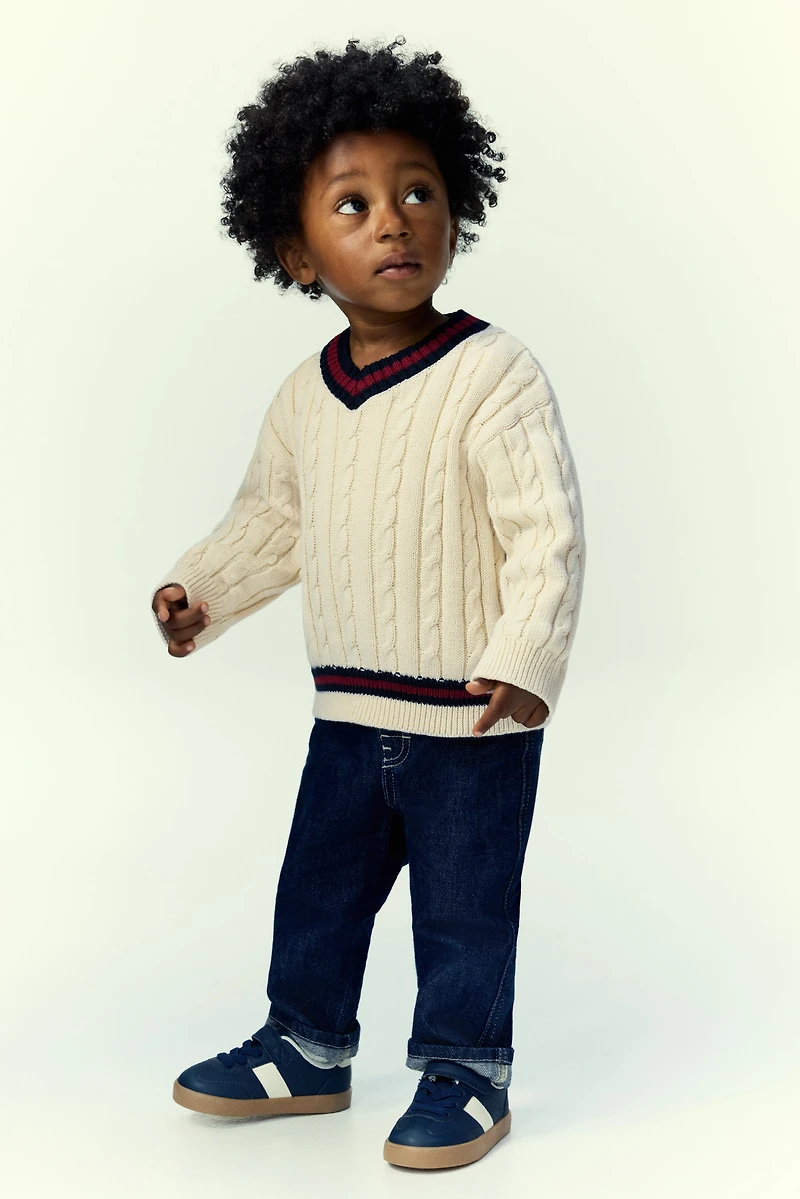 Cable-Knit Cotton Sweater