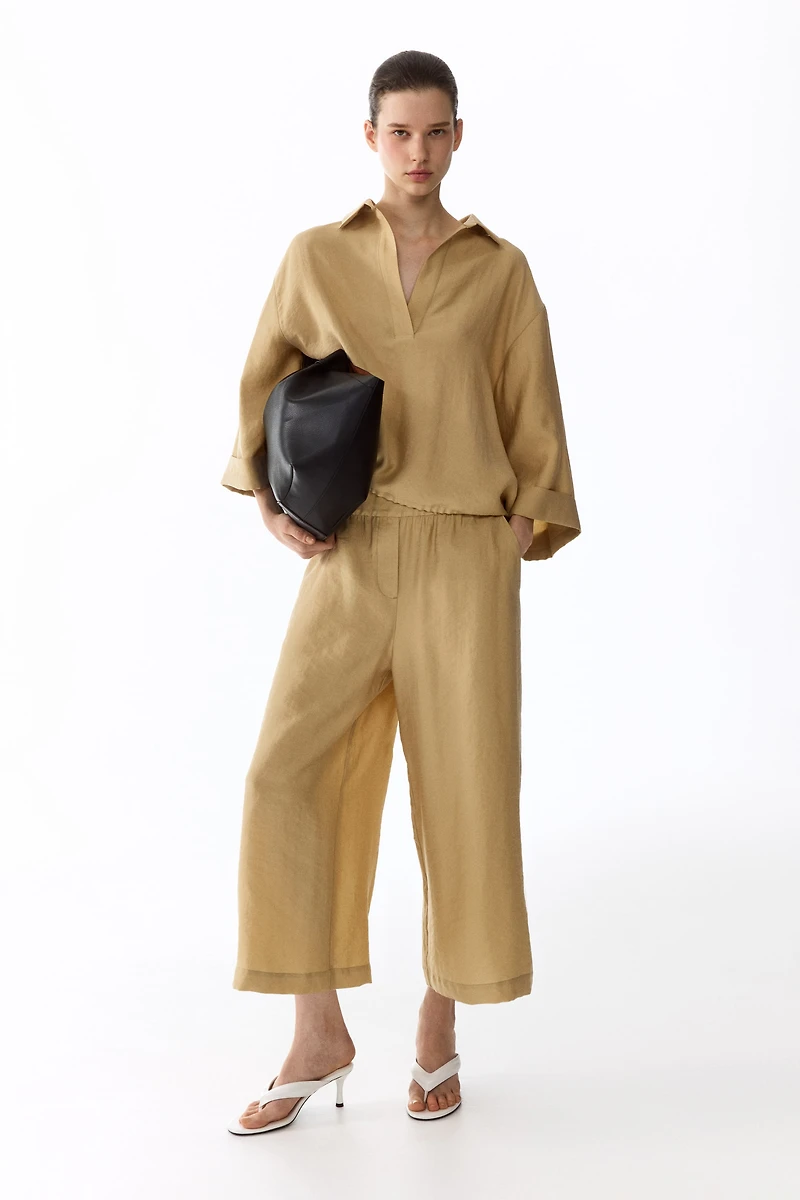 Oversized Lyocell-blend Blouse