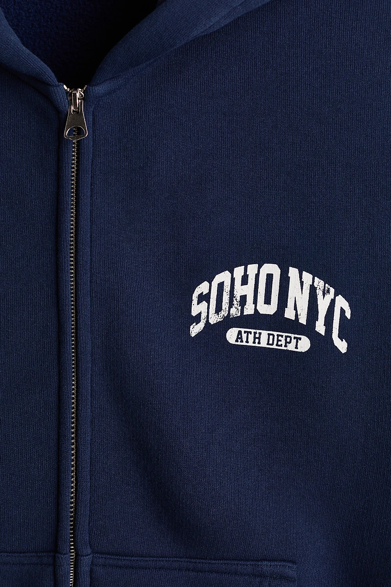 Veste imprimée grande taille avec capuche