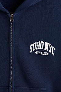 Veste imprimée grande taille avec capuche