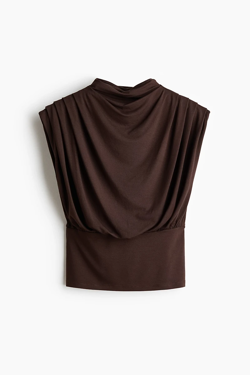 Haut à col cheminée en viscose