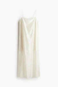 Embroidered slip dress