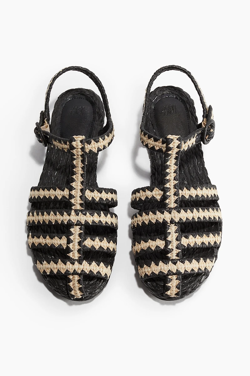 Straw Fisherman Sandals