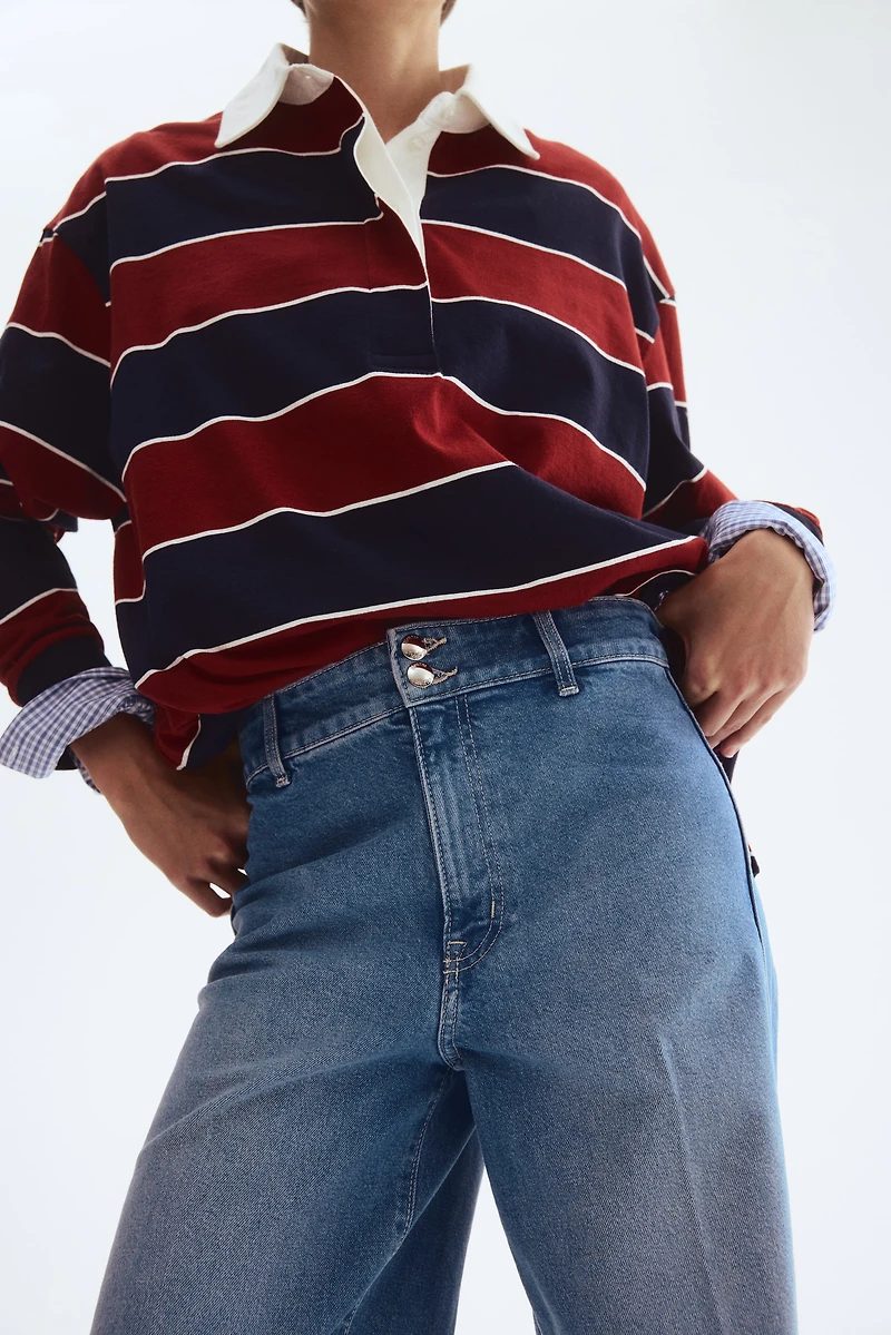 Jean large taille haute