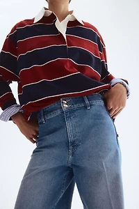 Jean large taille haute