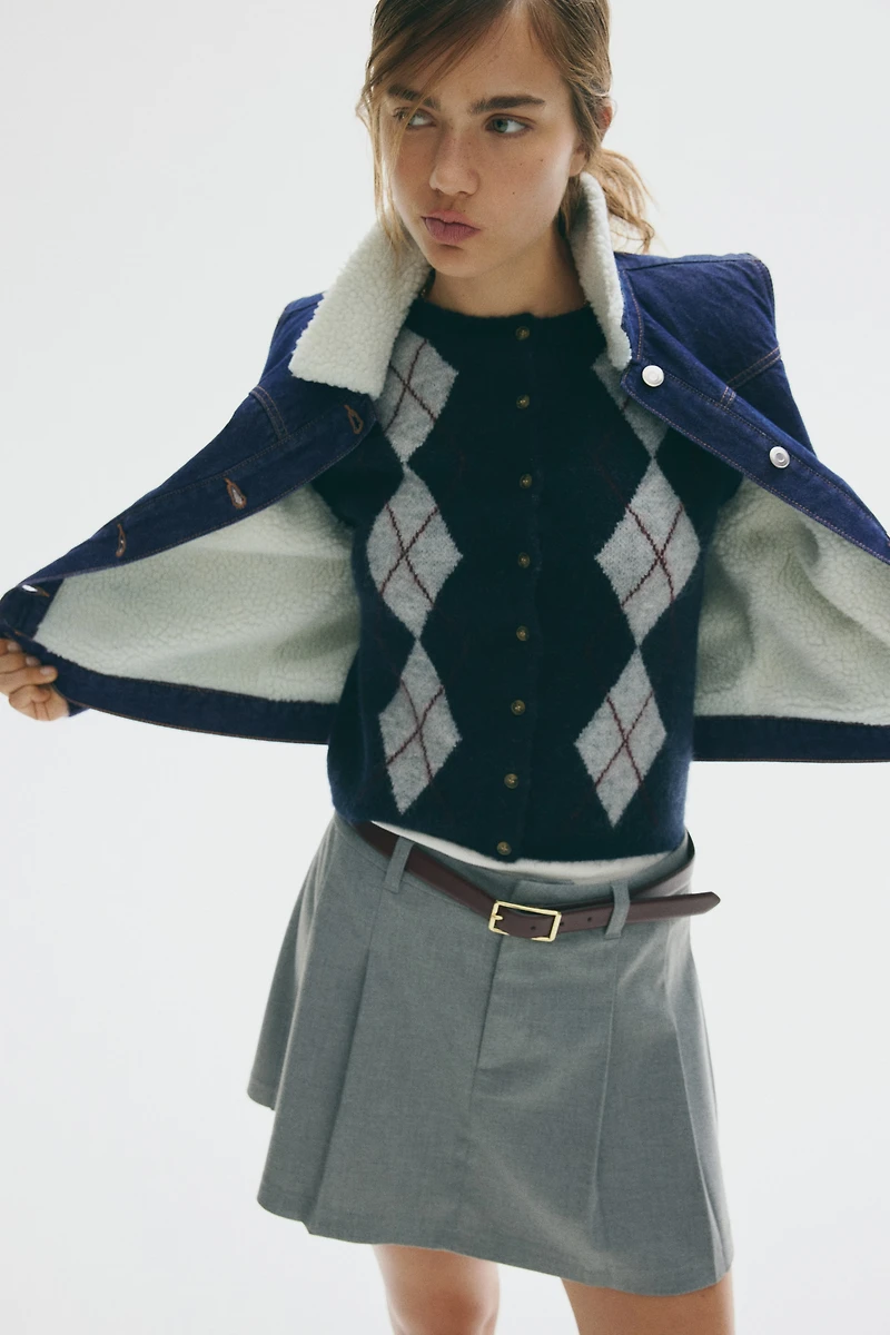 Veste sans manches double face en denim