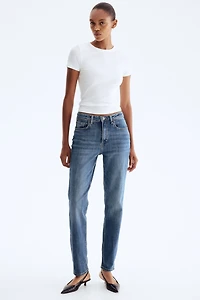Slim High-Rise Straight-Leg Jeans