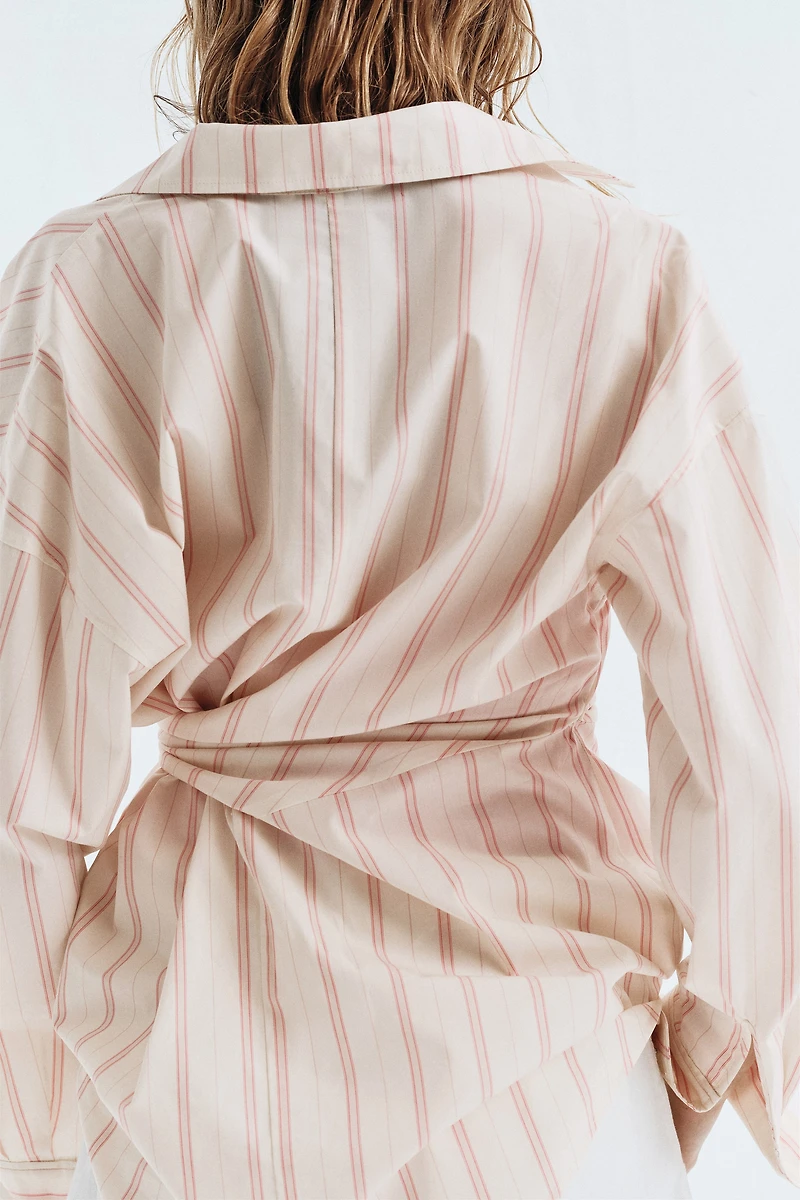 Tie-Detail Cotton Shirt