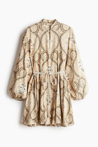 Dress with Macramé Belt