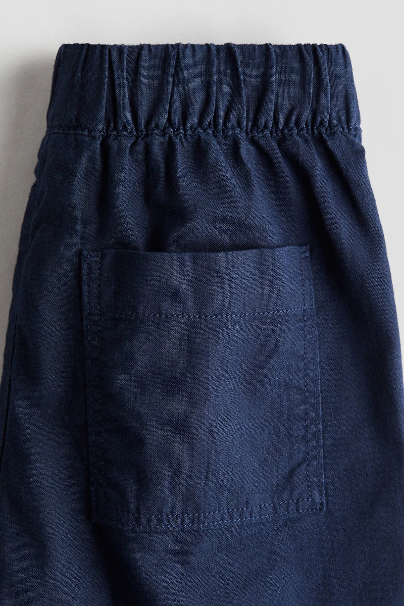 Linen-Blend Pants