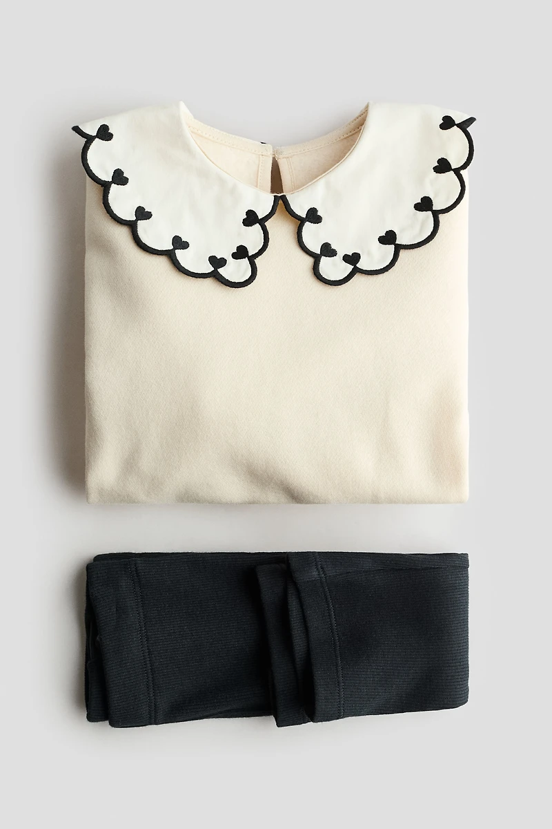 Ensemble 2 pièces chandail en molleton et legging