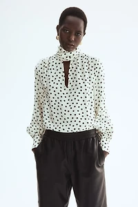 Tie-Neck Chiffon Blouse