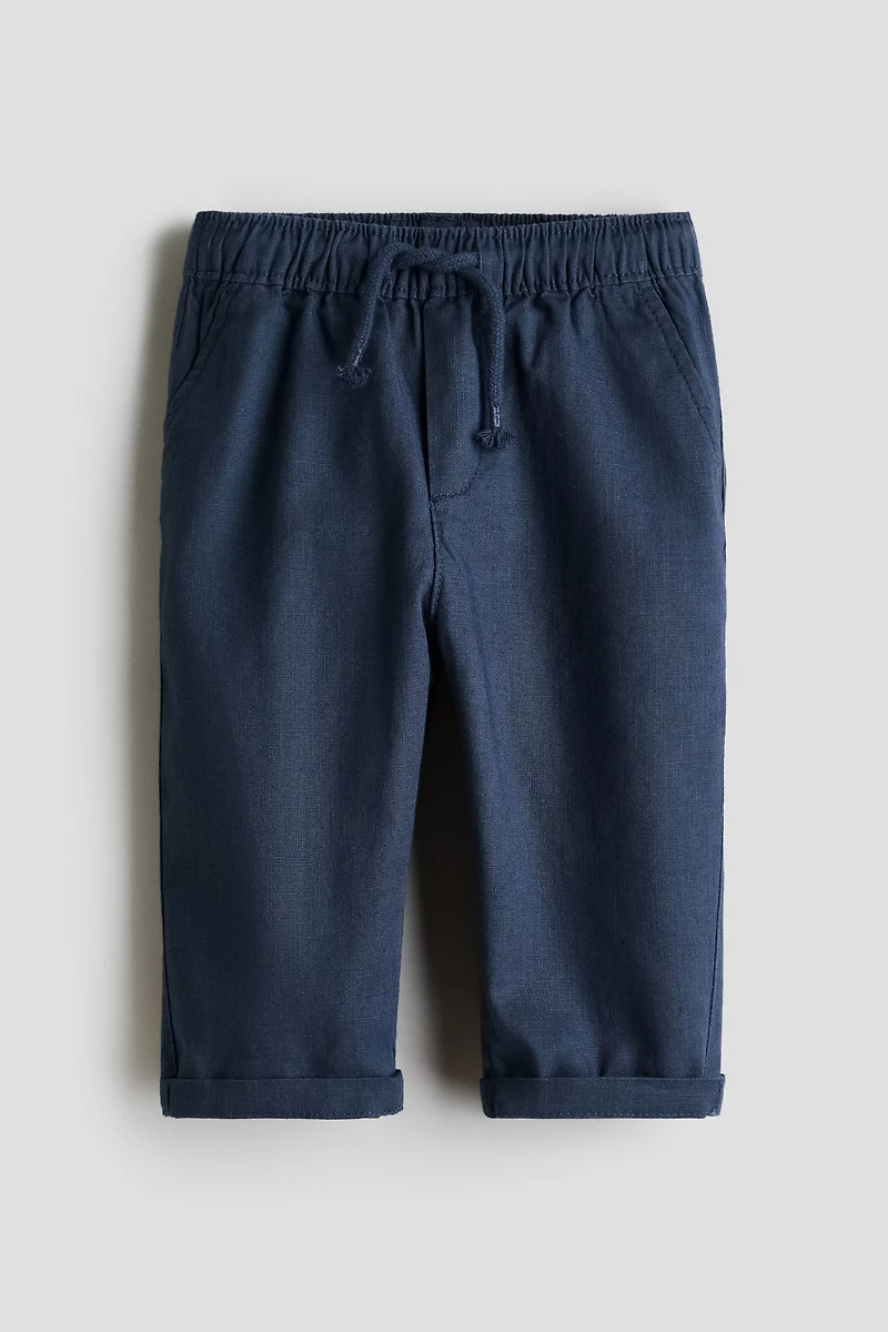 Linen-Blend Pants
