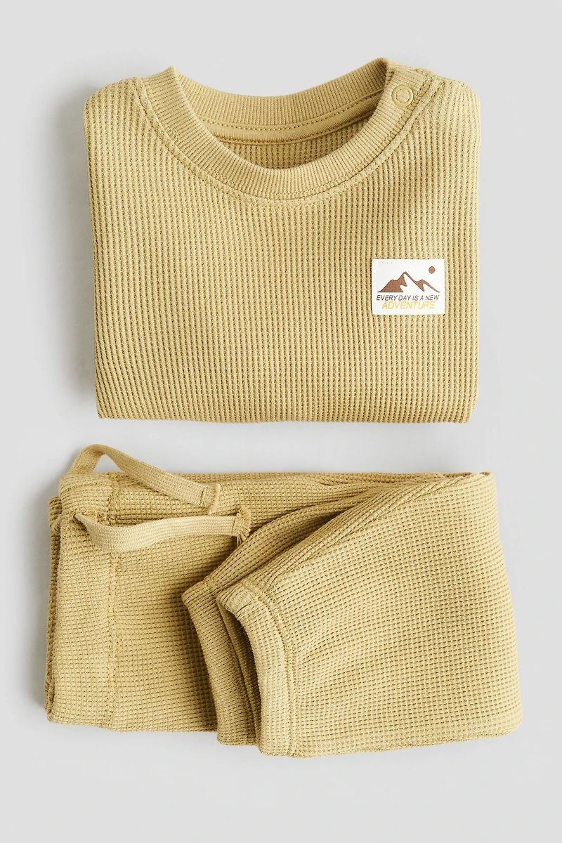 2-Piece Waffled Cotton Set