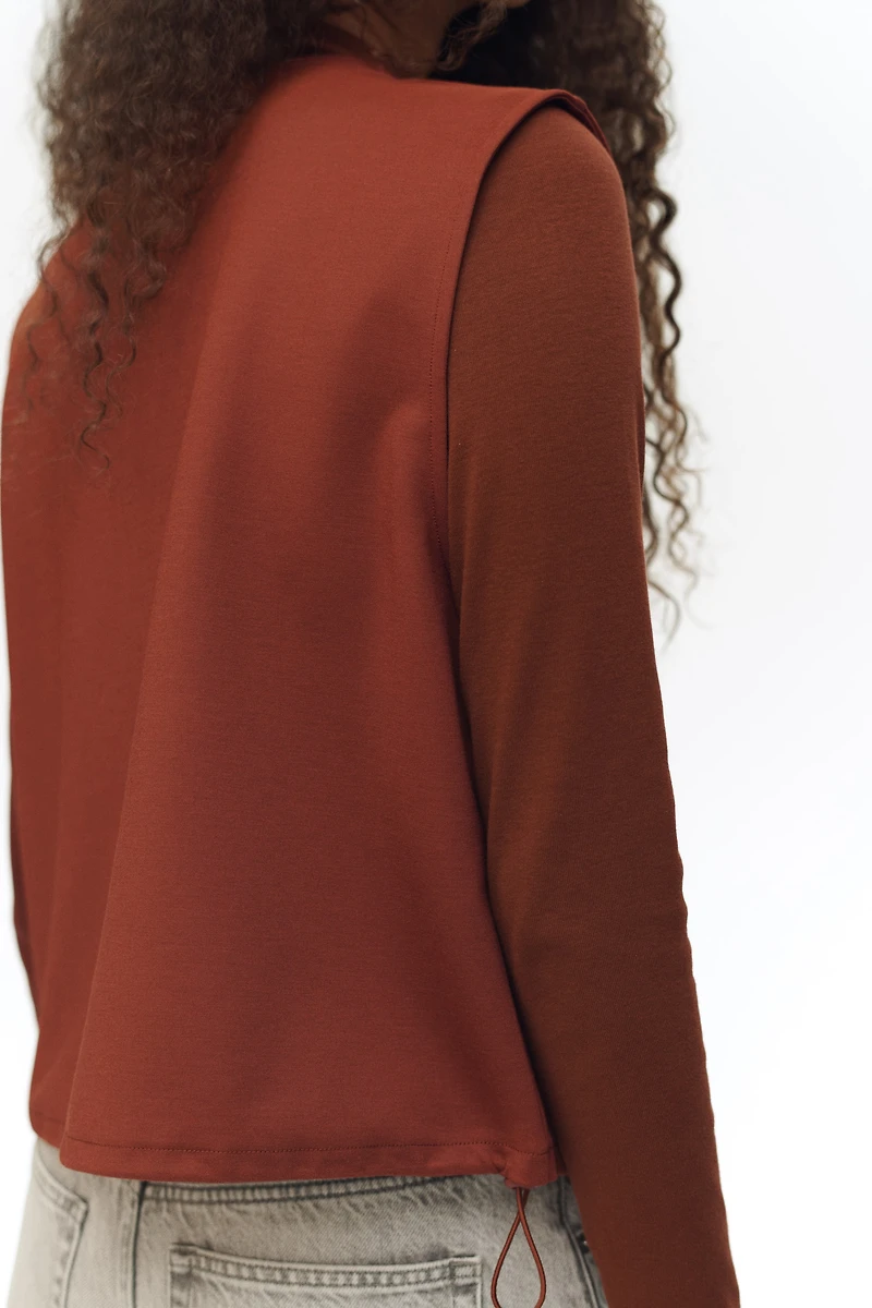 Jersey Top with Drawstrings