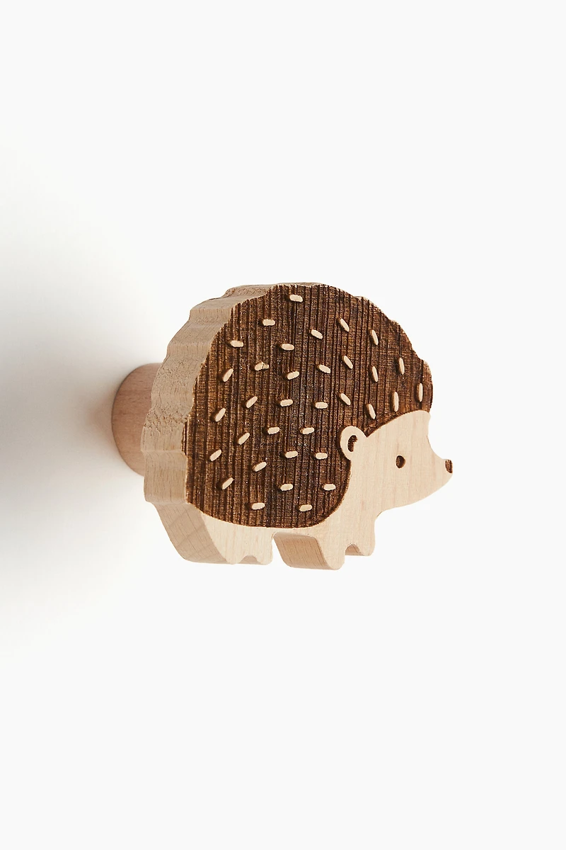 Crochet en bois en forme d'animal