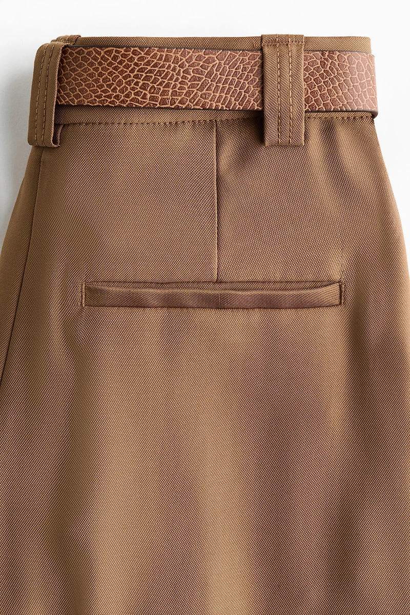 Belted Twill Culottes