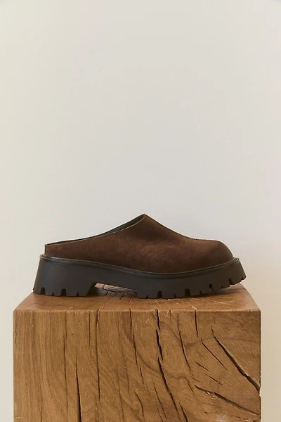 Chunky Split Suede Mules