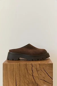 Chunky Split Suede Mules