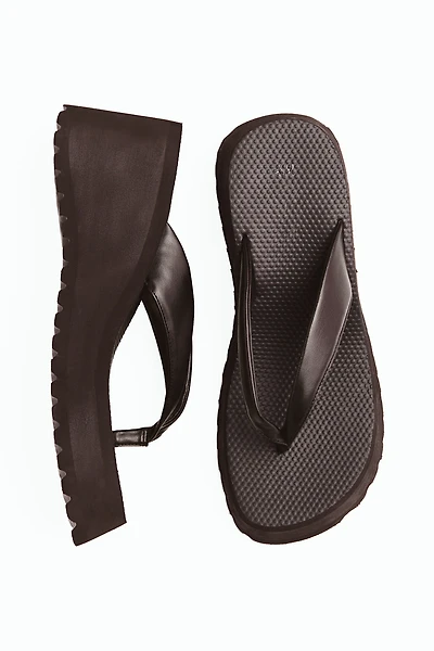 Wedge-Heeled Flip-Flops